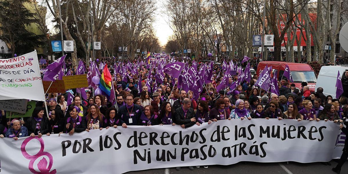 Manifestacion 8M, Da Internacional de la Mujer Trabajadora, Madrid 2019