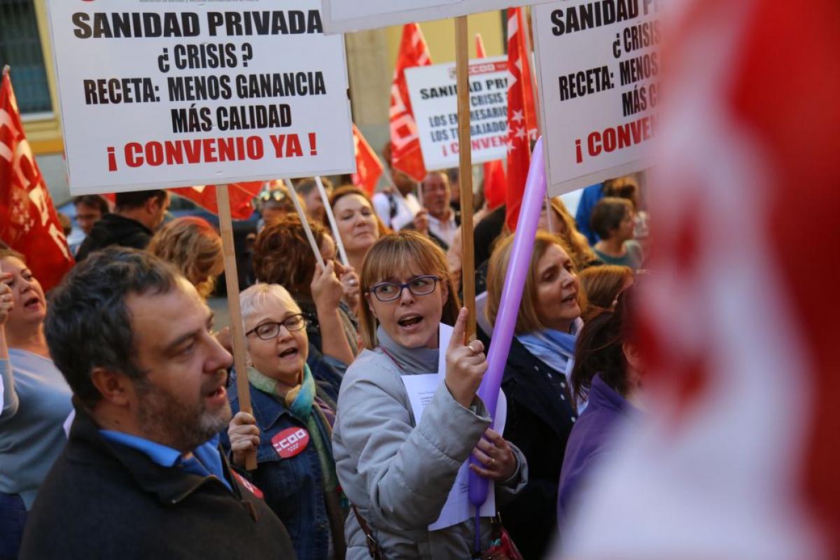 Huelga indefinida en la sanidad privada madrilea a partir del 27 de noviembre
