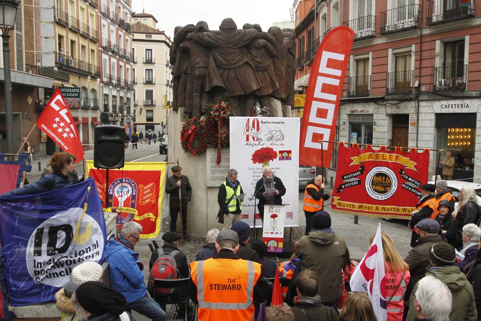 Homenaje de sindicalistas ingleses a los Abogados de Atocha