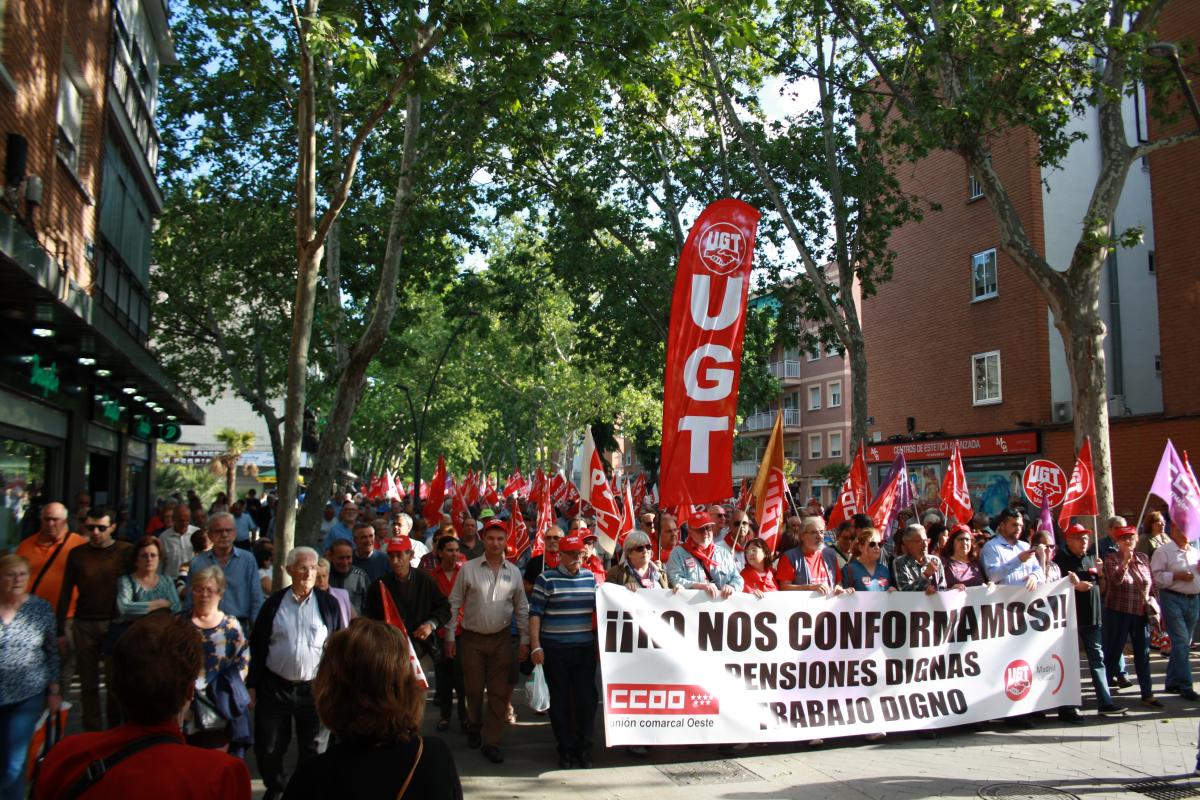 Manifestacin en Alcorcn en defensa de las pensiones