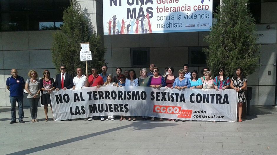 CCOO se concentra en Getafe contra la violencia de gnero