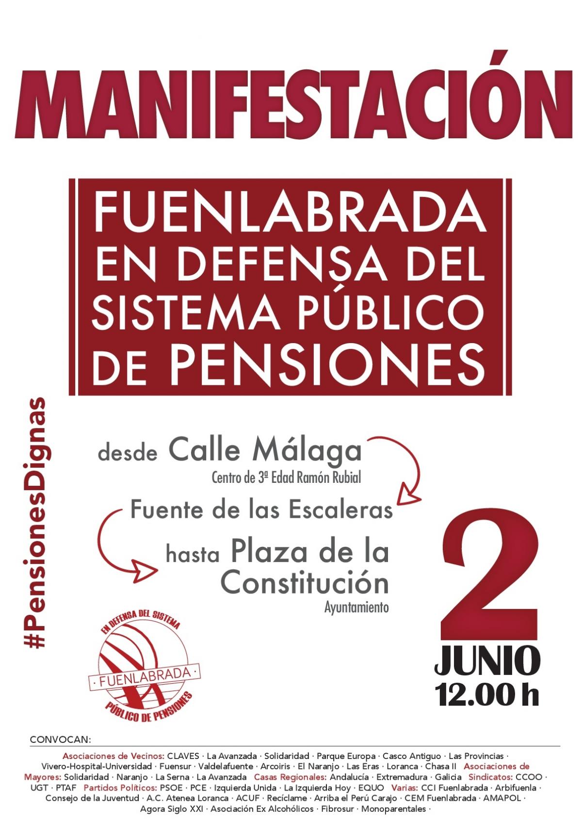 Manifestacin por pensiones dignas en Fuenlabrada