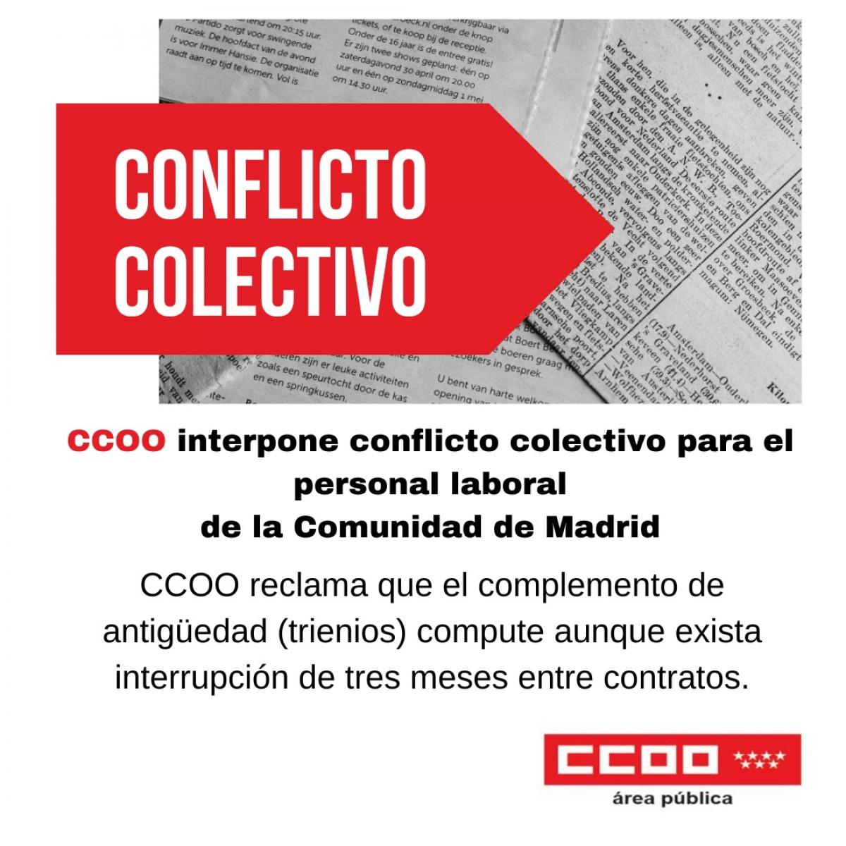 Conflicto Colectivo en el personal laboral de la Comunidad de Madrid