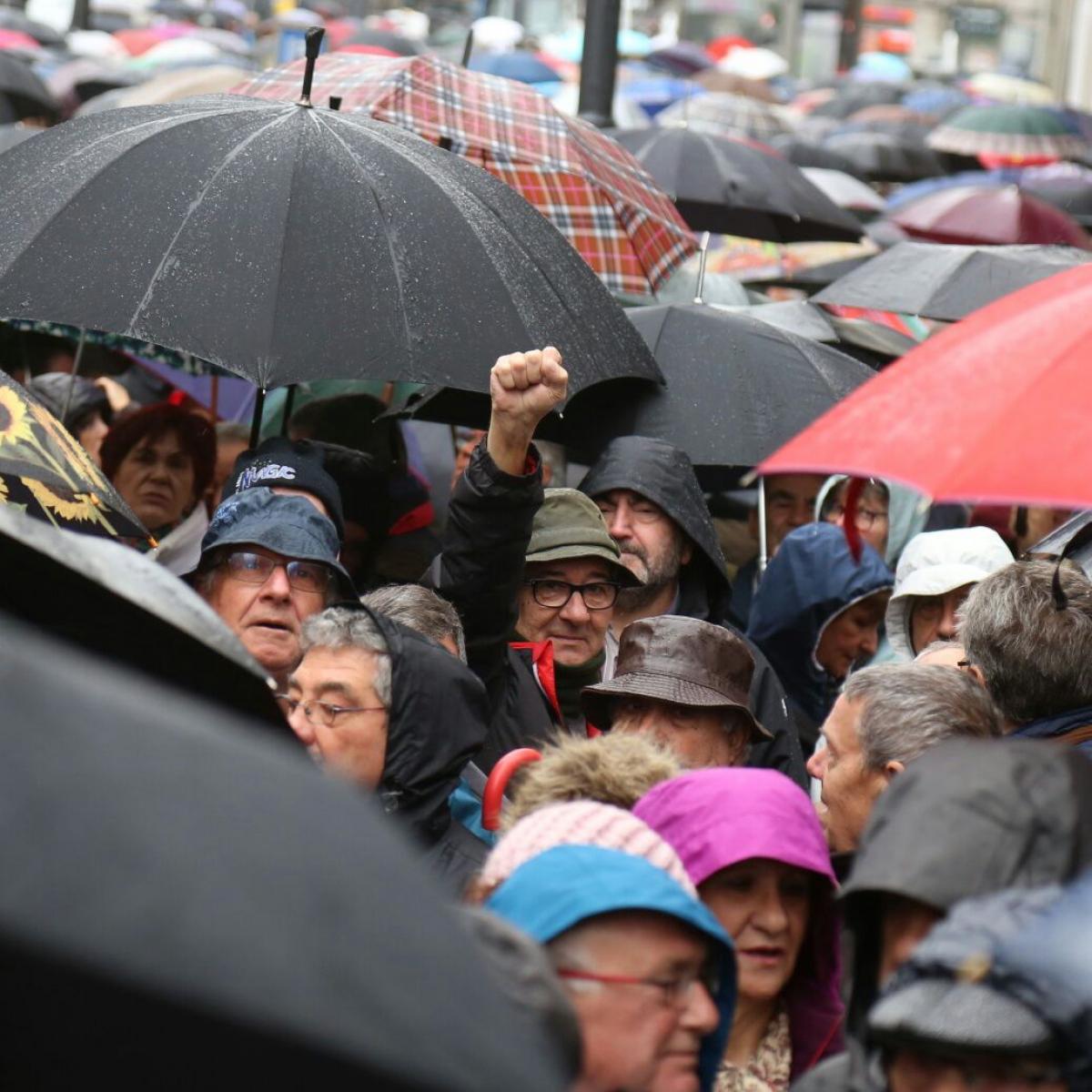 Concentracin por pensiones dignas en Madrid