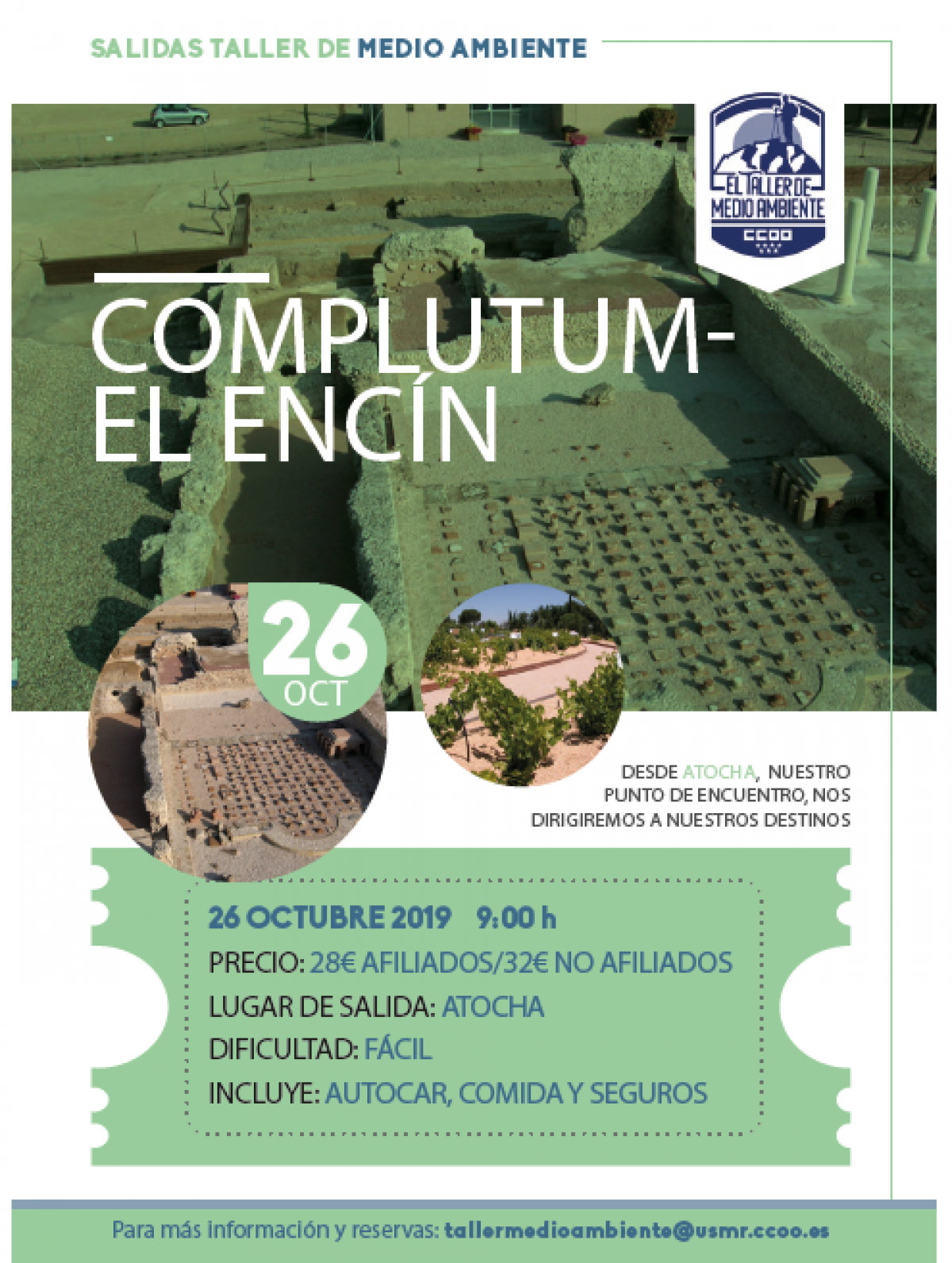 Taller de Medio Ambiente: Complutum, El Encn, 26 de octubre de 2019