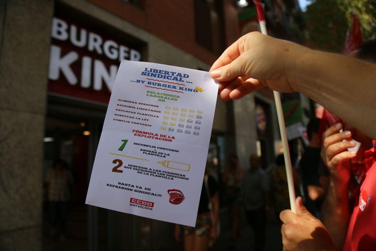 Septiembre. Contra la represin sindical en Burger King