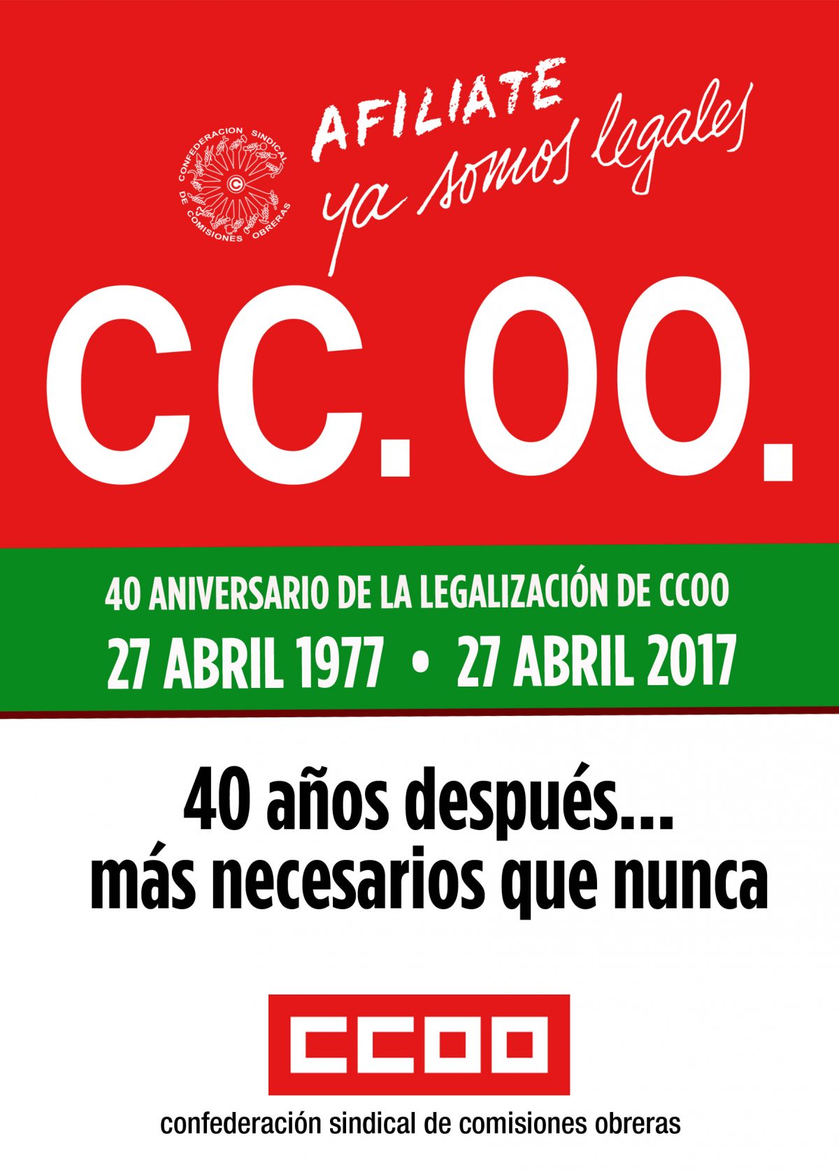 40 aos de la legalizacin de CCOO