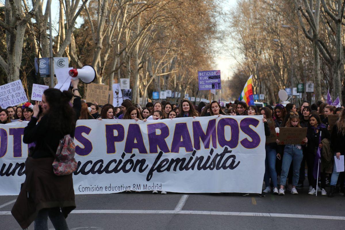 Manifestacion 8M, Da Internacional de la Mujer Trabajadora, Madrid 2019