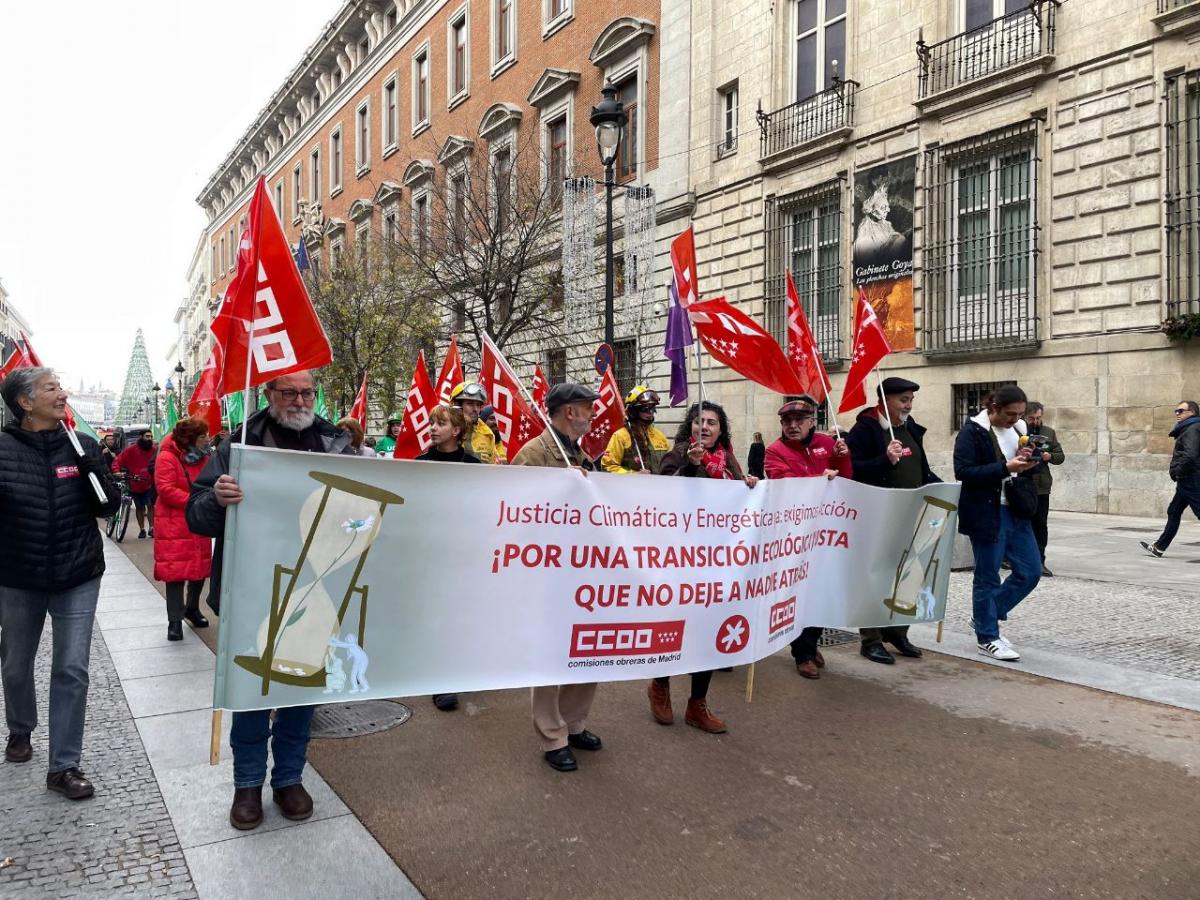 CCOO Madrid en la movilizacin ante el cambio climtico