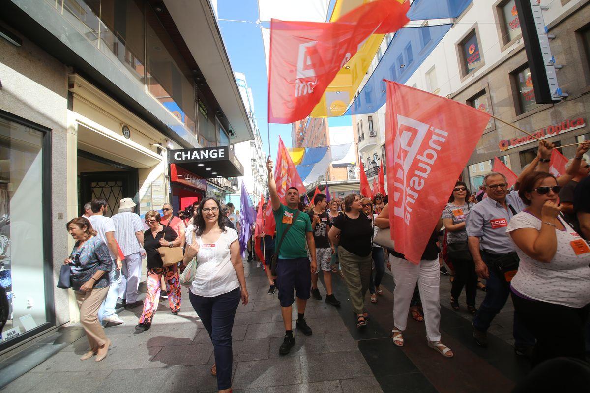 Huelga y manifestacin del sector textil de Madrid