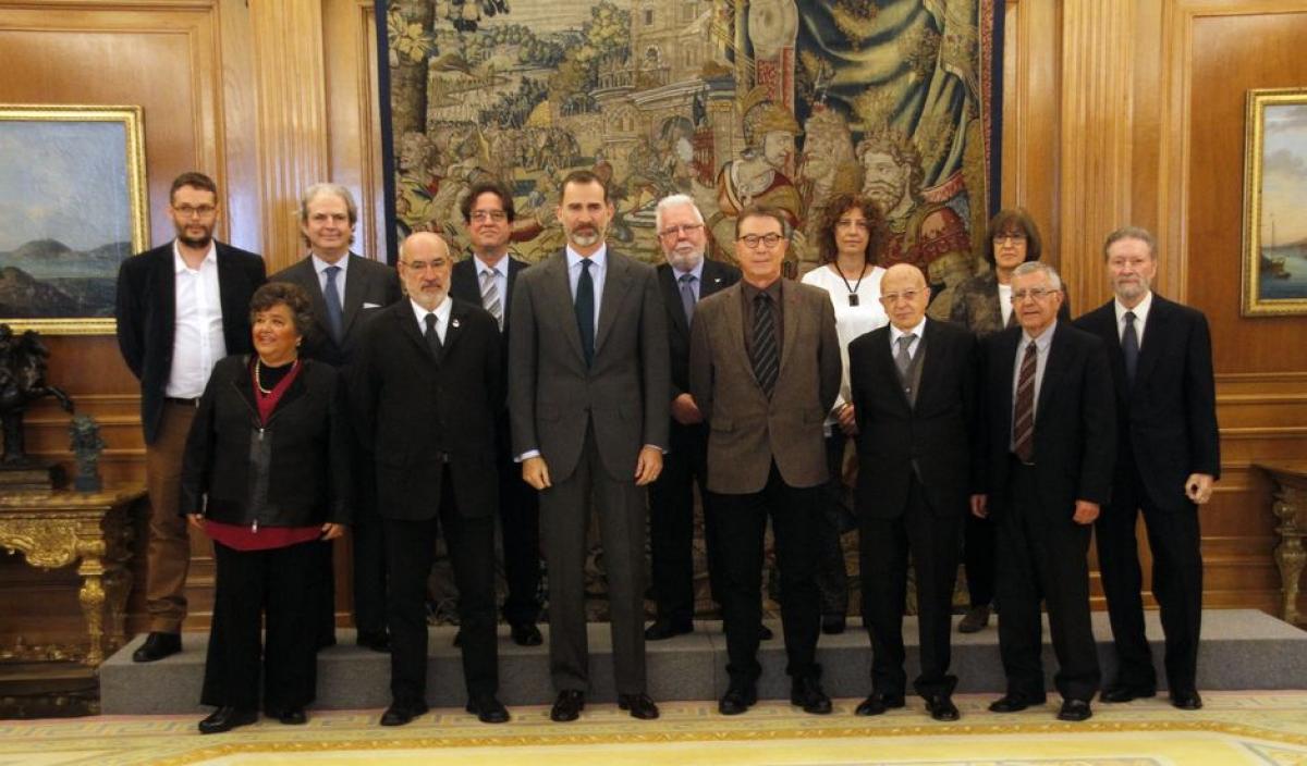 Enero. El rey Felipe VI recibe a la Fundacin Abogados de Atocha en el 40 aniversario del atentado