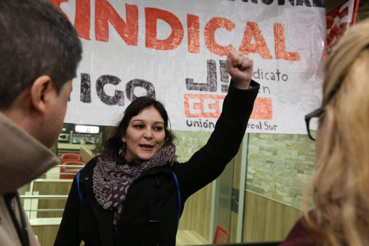 Octubre. Acto de apoyo en el juicio a Beatriz Panadero, sindicalista de CCOO