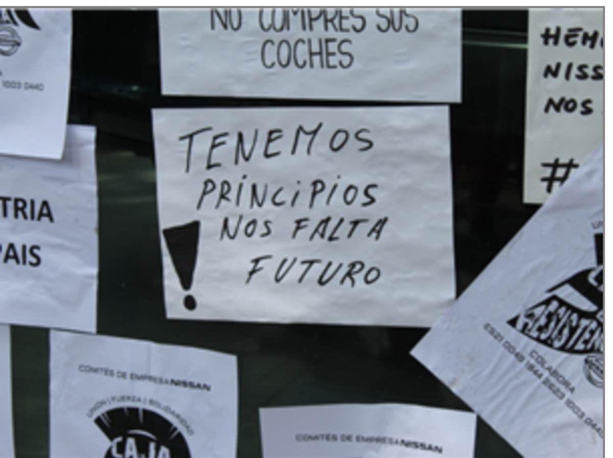 Marcha nocturna de la plantilla de Nissan