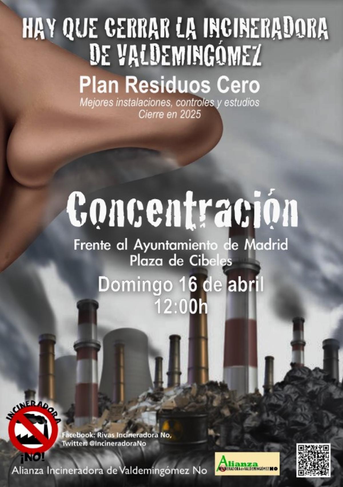 Concentración para exigir el cierre de la incineradora de Valdemingómez