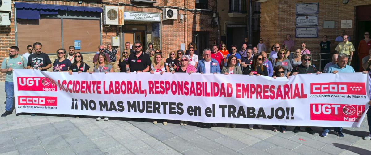 Concentración de Unión Comarcal Sur ante un nuevo accidente laboral