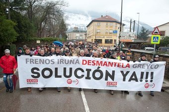 Foto de archivo de una manifestación de los trabajadores de Greyco