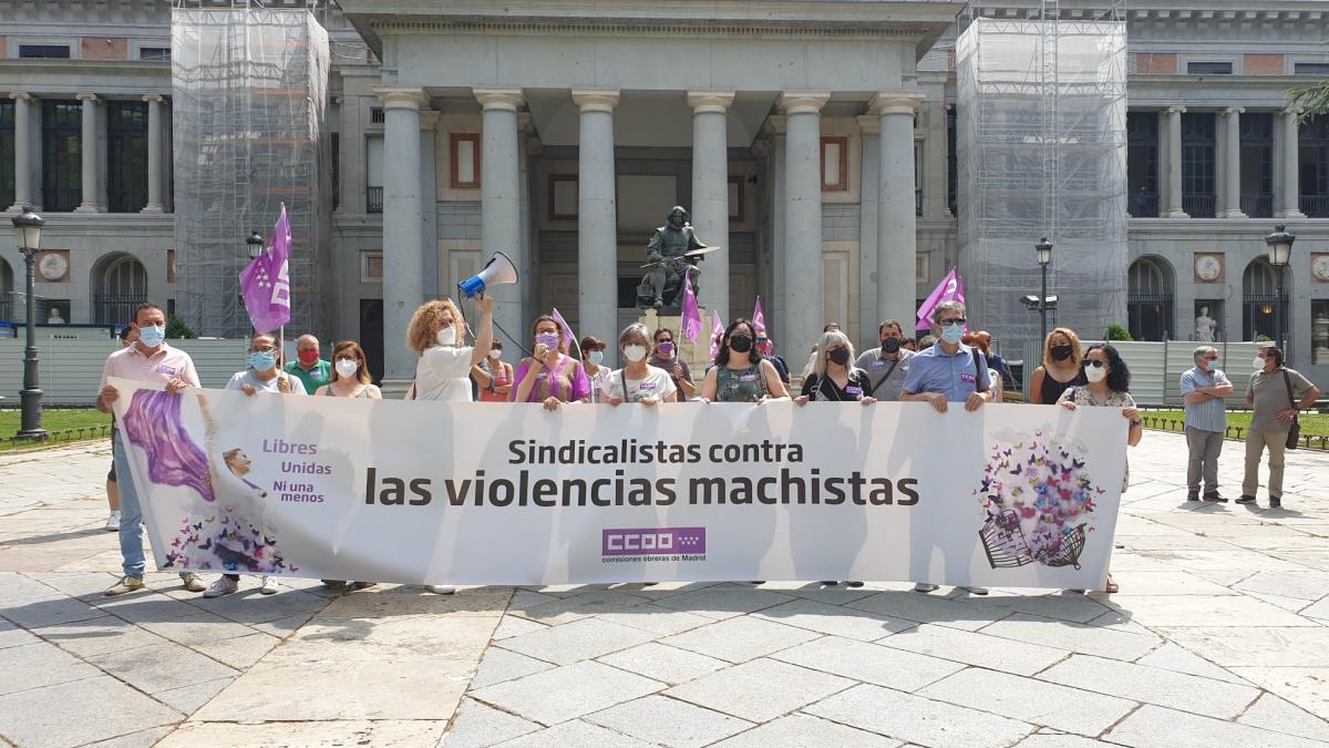 CCOO ha vuelto a concentrarse en Madrid contra la violencia machista