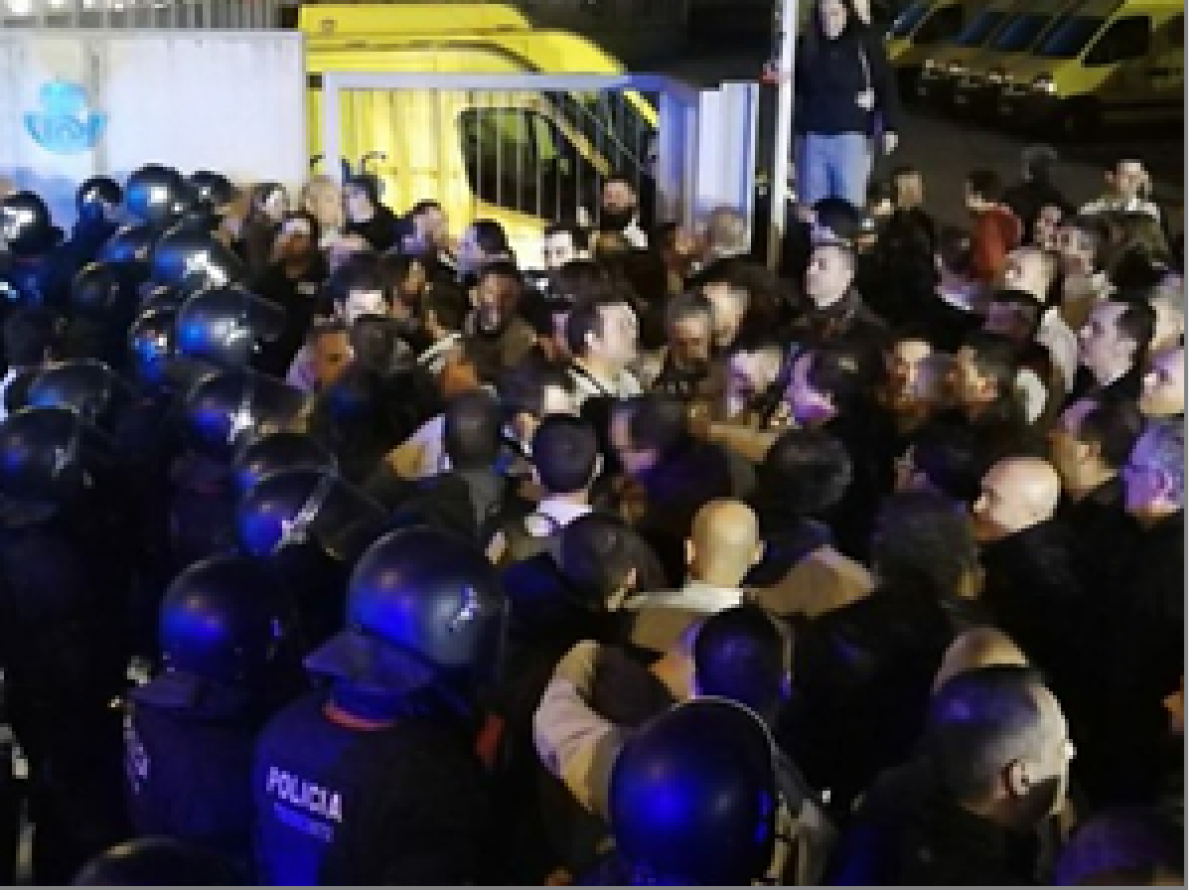 Concentración de trabajadores y trabajadoras de Nissan