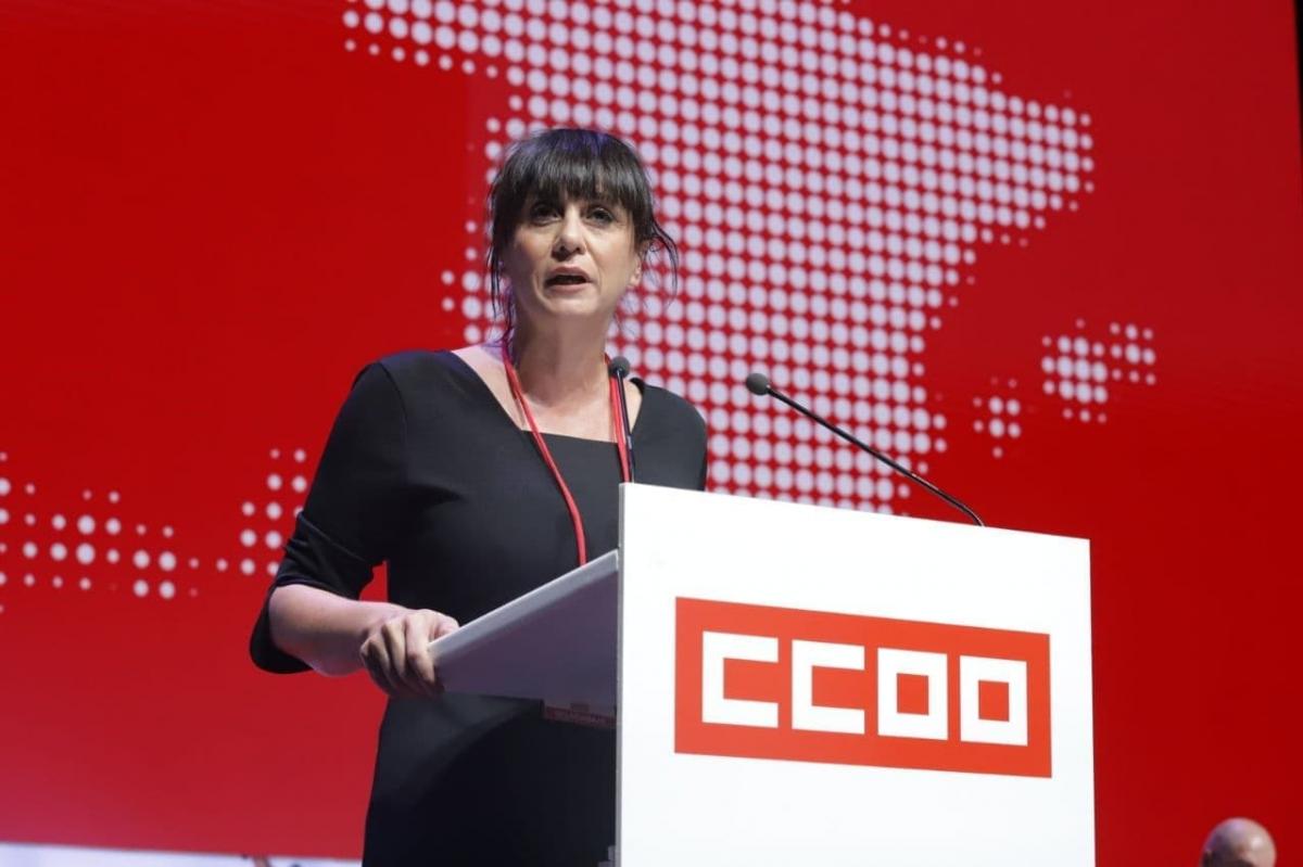 La secretaria general de CCOO de Industria durante su intervención en el congreso
