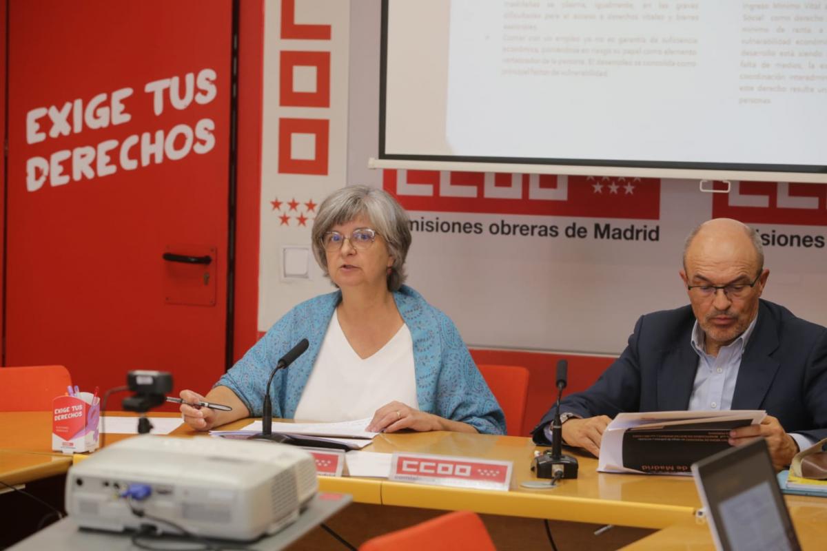Paloma López y Manuel Rodríguez, en la rueda de prensa
