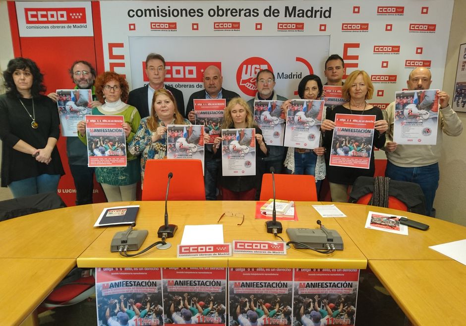 Representantes de organizaciones de Madrid se reúnen sobre las restricciones del derecho de huelga