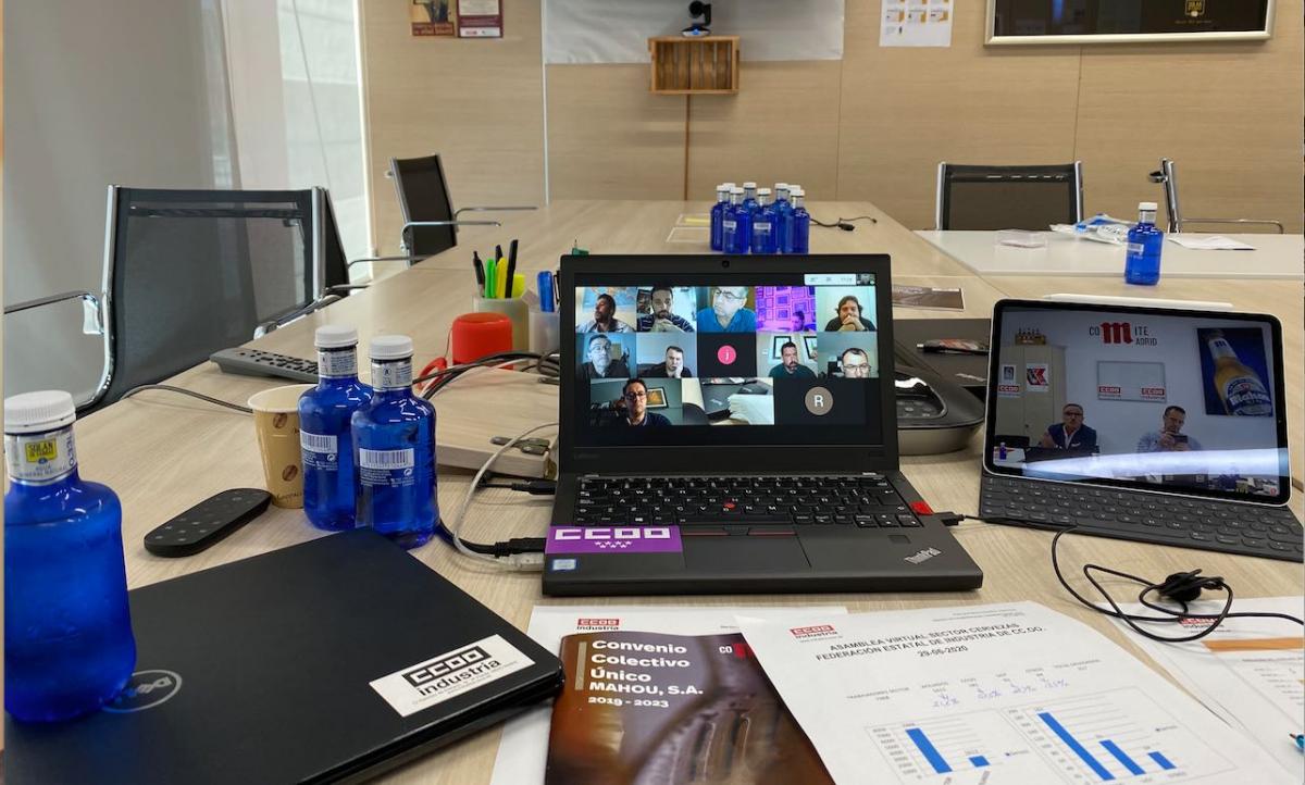 A la videoconferencia se conectaron seis secciones sindicales del sector