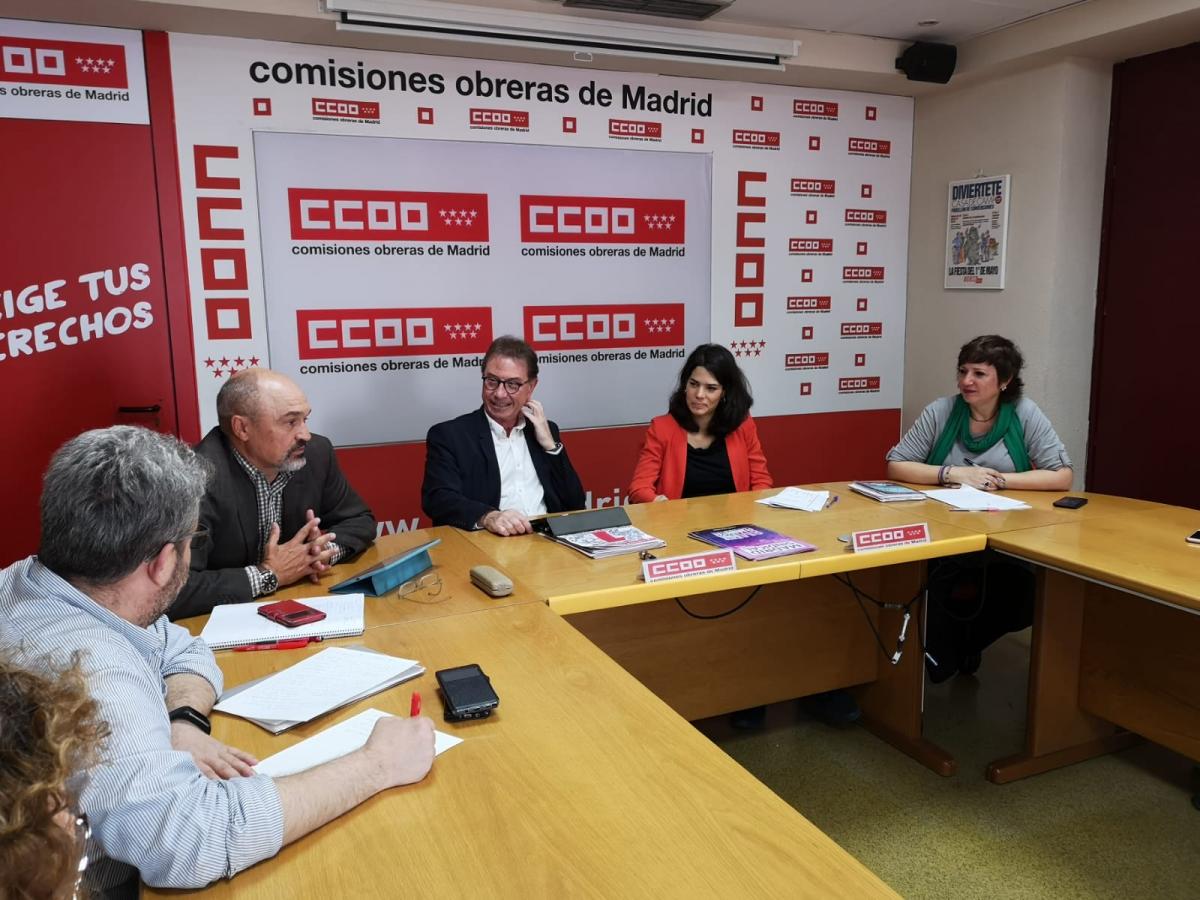 Reunión con Isabel Serra en la sede de CCOO de Madrid