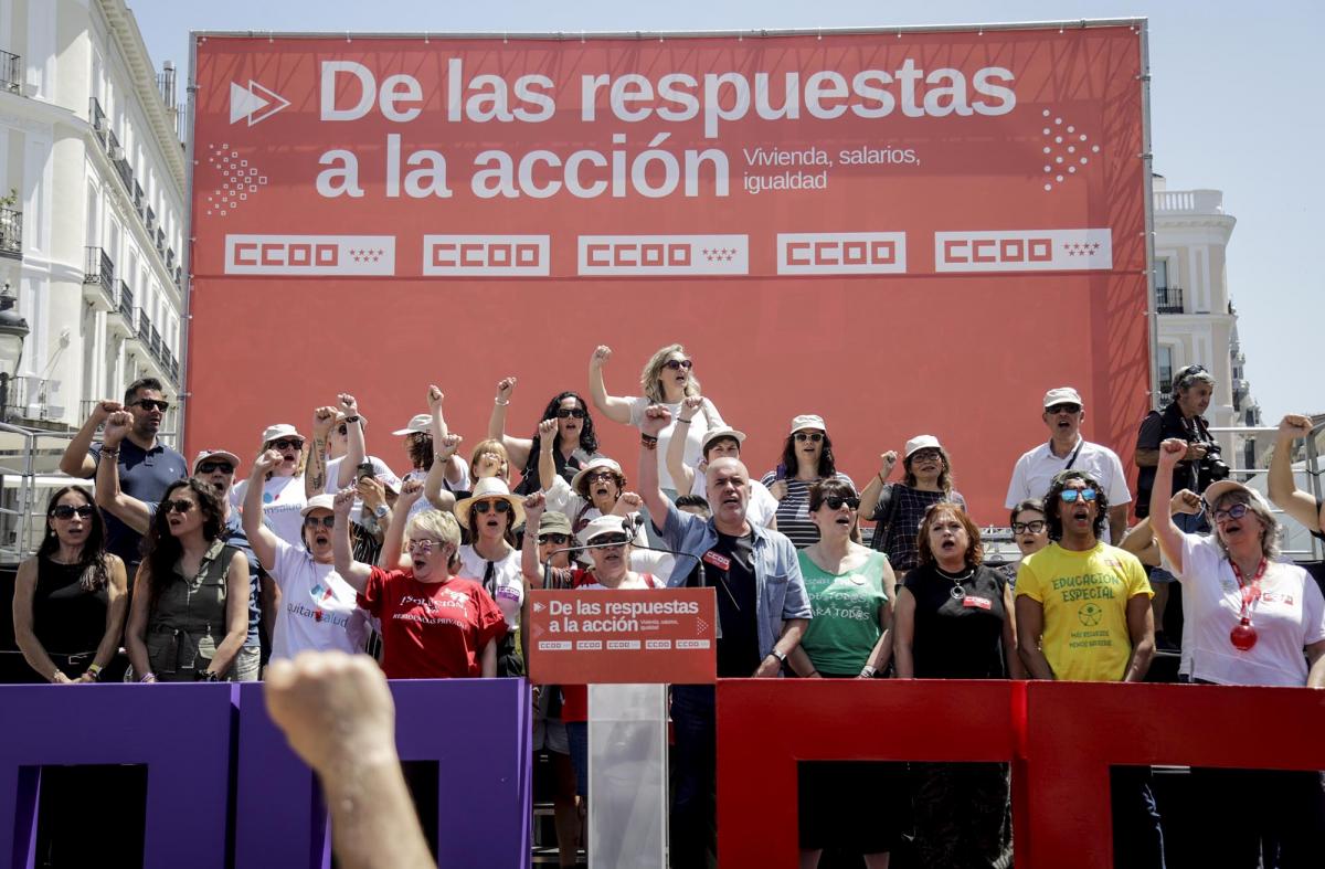 CCOO cierra en Madrid el ciclo de movilizaciones bajo el lema “De las respuestas a la acción: Salario, Techo y Tiempo”