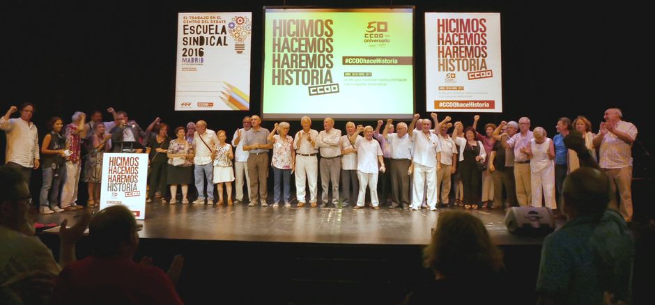 Homenaje a las personas que formaron las Comisiones Obreras en el 50 Aniversario de la Inter-ramas