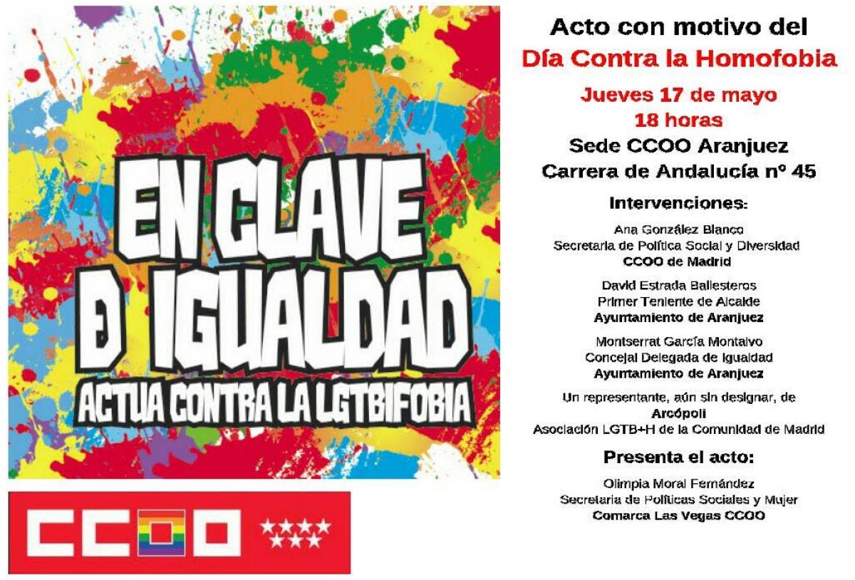 Acto con motivo del D�a contra la Homofobia en Aranjuez
