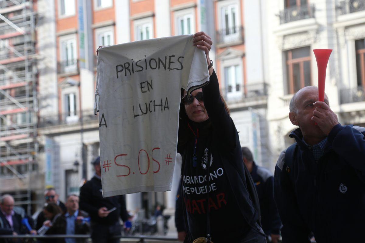 Manifestación de funcionarixs de prisiones en Madrid