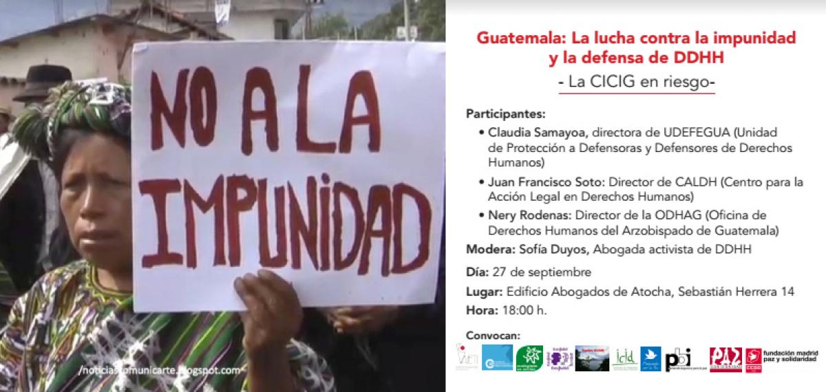 Acto por los derechos humanos en Guatemala