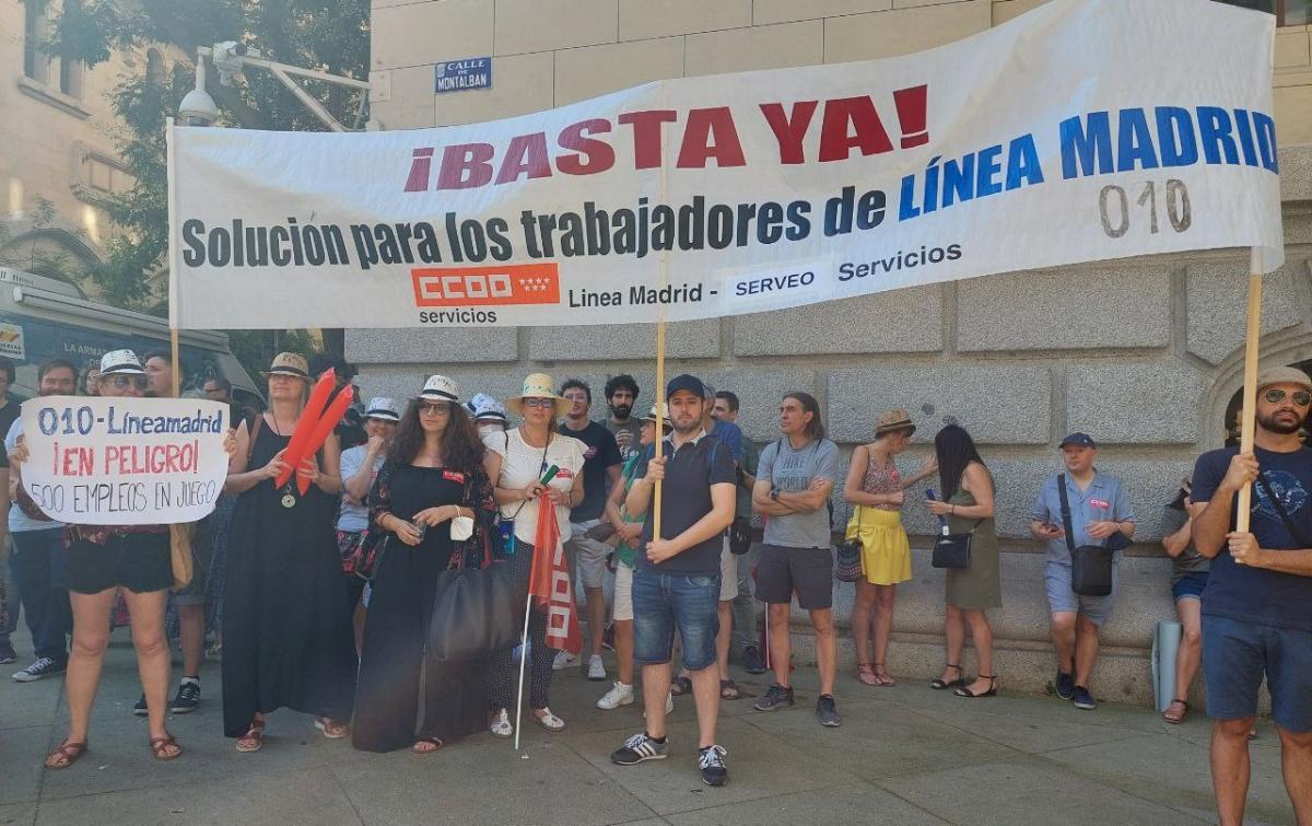 Nueva jornada de huelga en defensa de 500 puestos de trabajo de 010-Línea Madrid