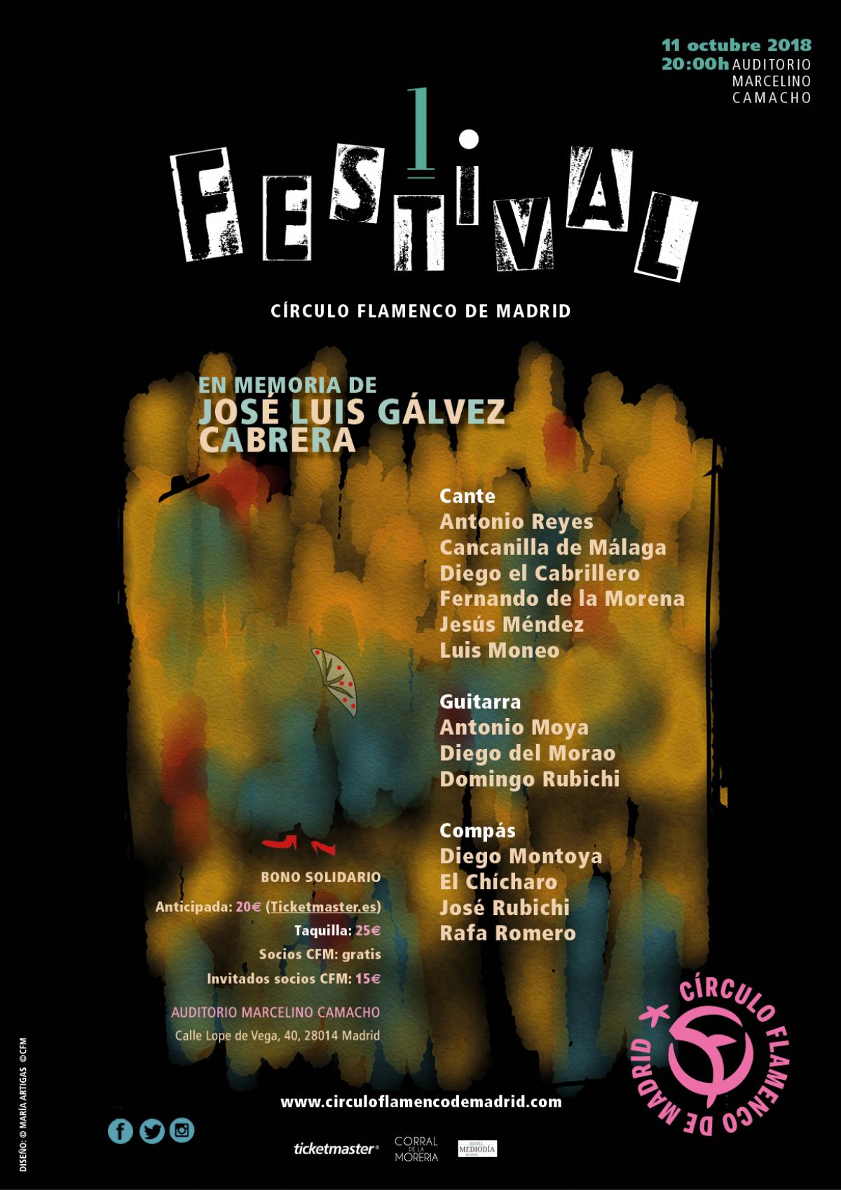I Festival del C�rculo Flamenco de Madrid, dedicado a la figura de Jos� Luis G�lvez Cabrera