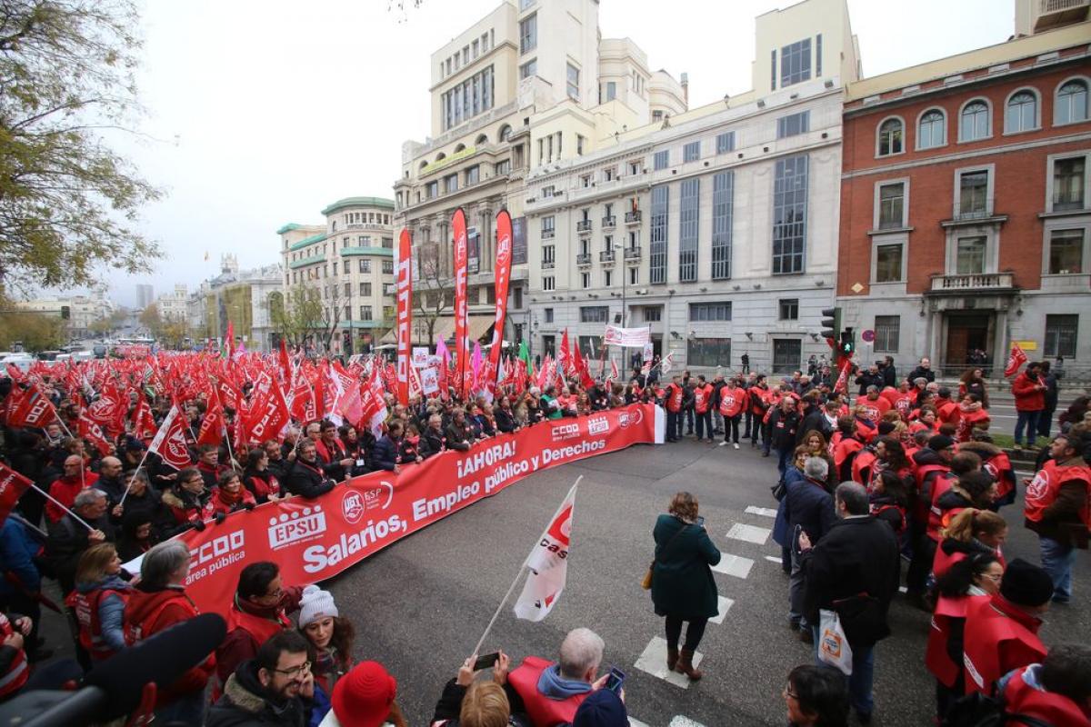 Manifestación del 14-D de 2017 en Madrid