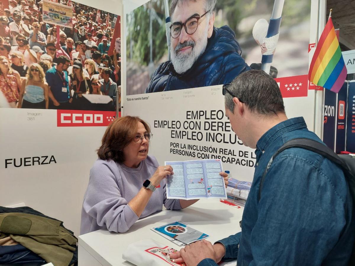 CCOO de Madrid en la Feria de Empleo y Discapacidad 2024.