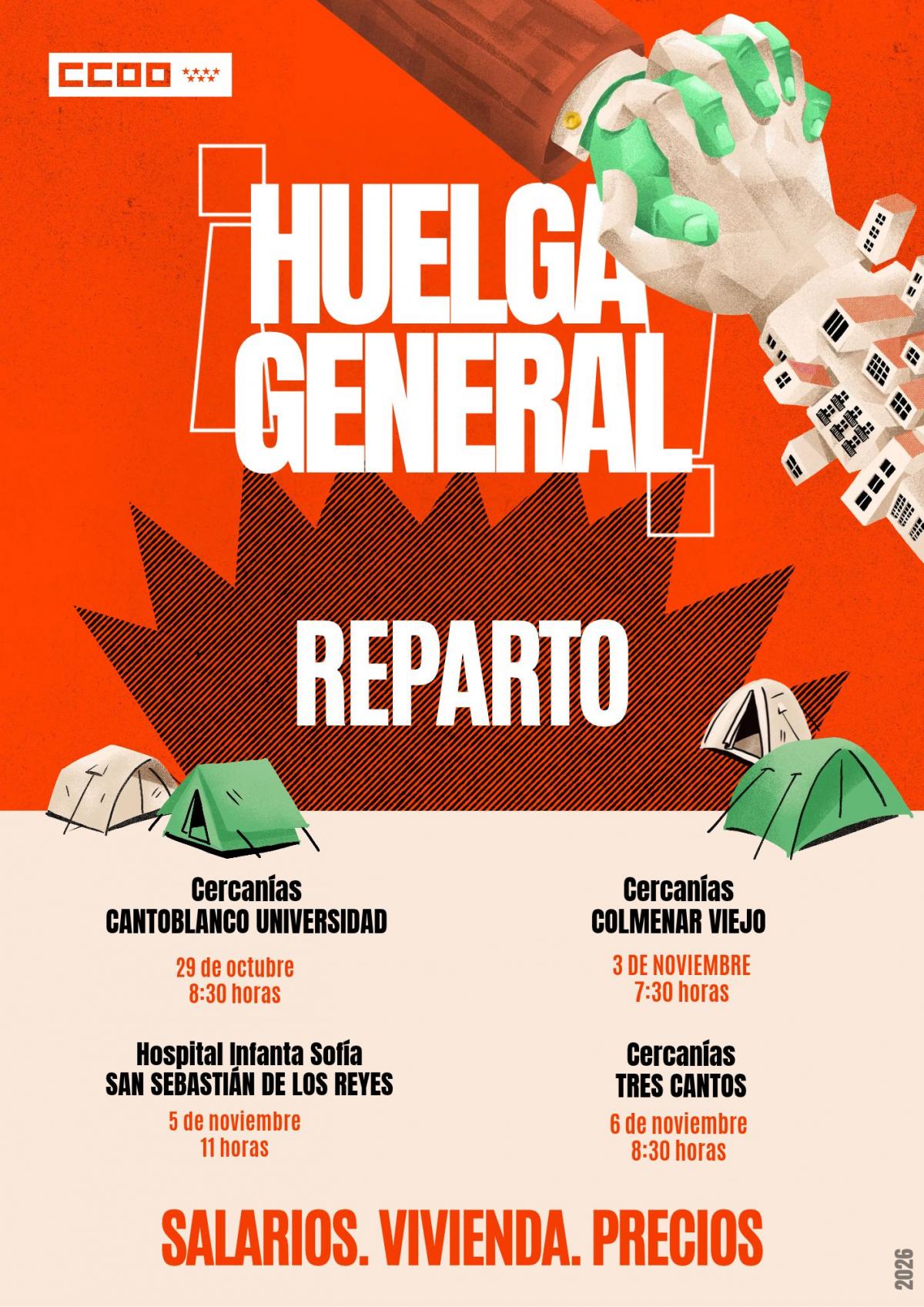 Huelga General, Reparto Comarca Norte