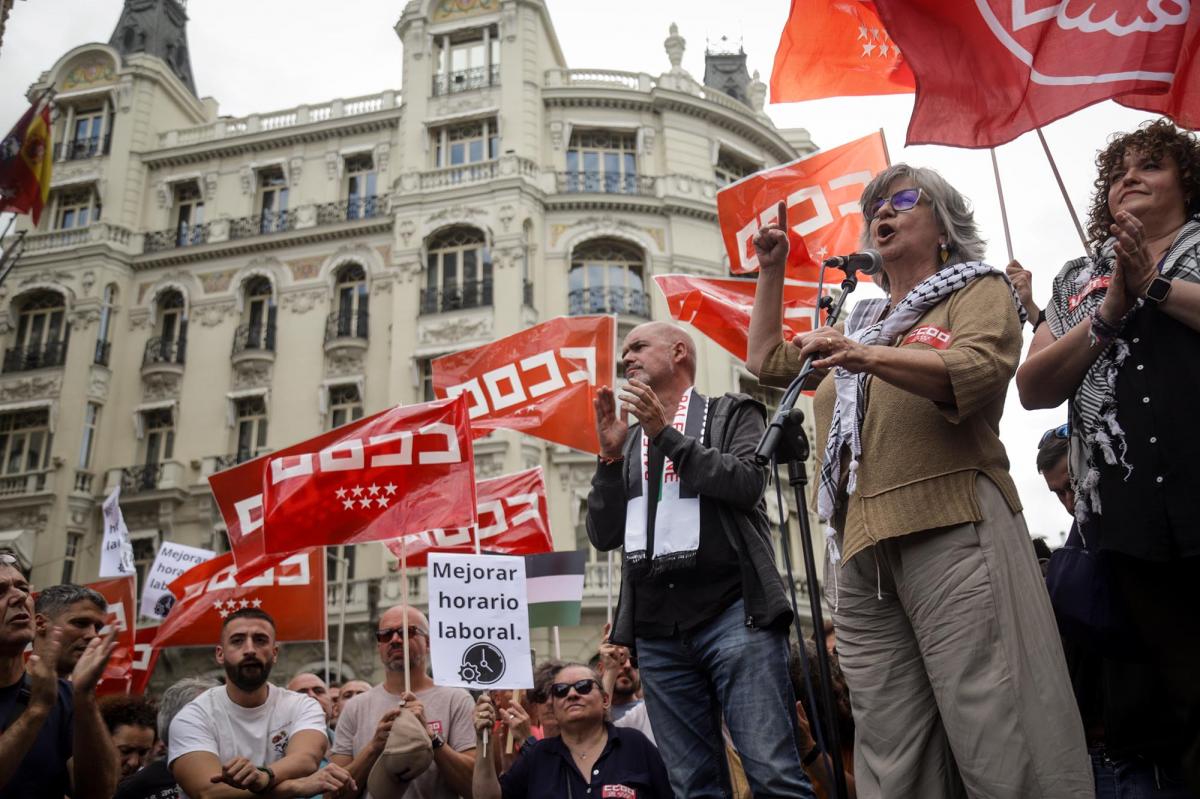 Septiembre 2025. Concentración frente al Congreso de los Diputados por la reducción de tiempo de trabajo por ley