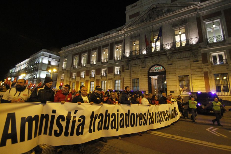 Manifestaci�n Huelga No Es Delito, por la amnist�a de trabajadores/as represaliados/as
