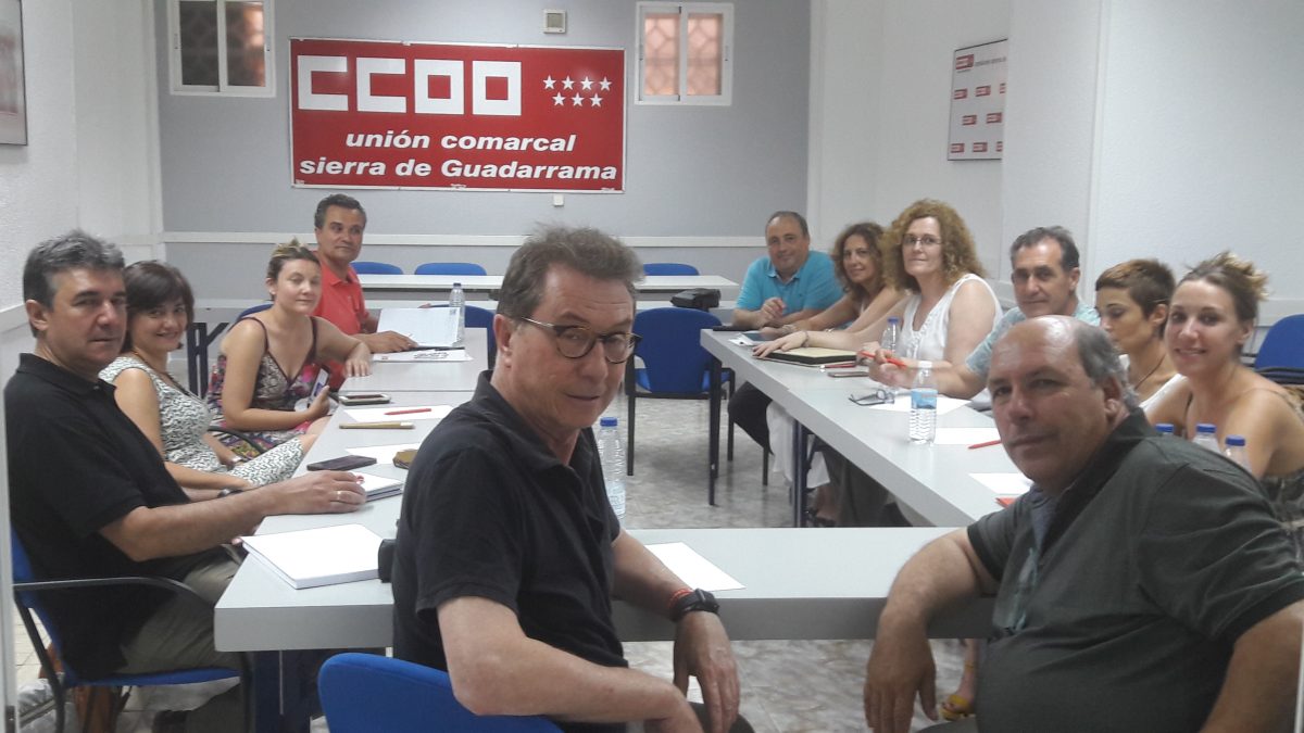 Reunión de delegaciones de ejecutivas de CCOO Sierra Guadarrama y CCOO Madrid
