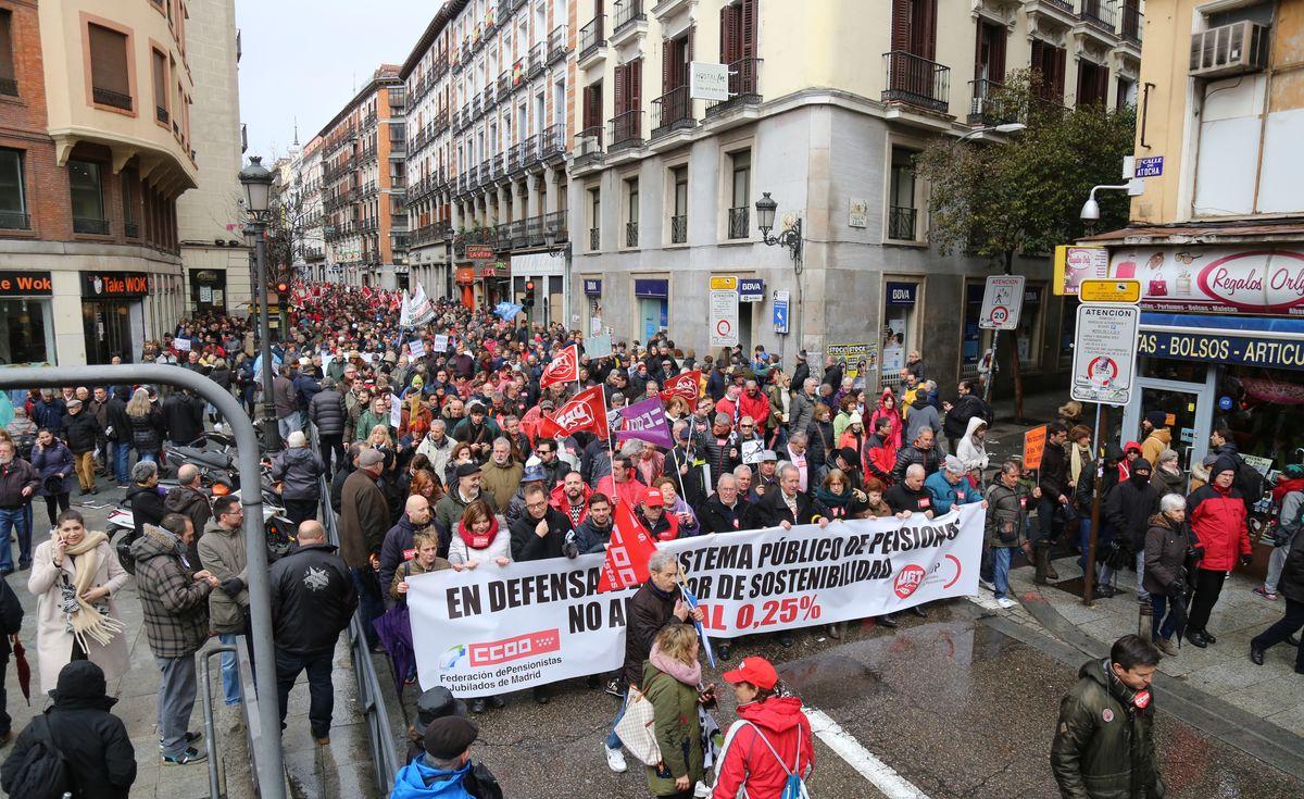 Manifestación en Madrid por unas pensiones dignas