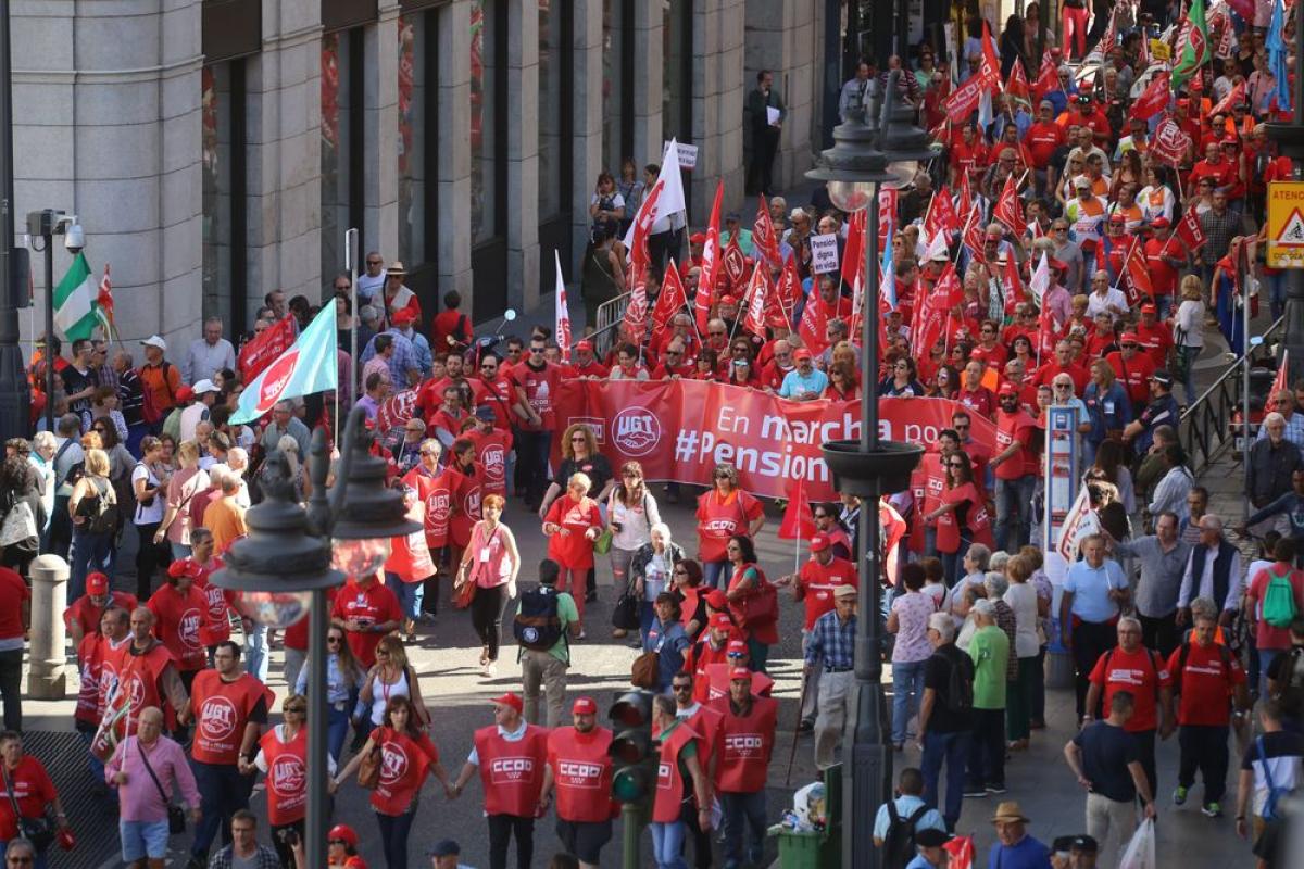 Las marchas por las pensiones dignas llegan a Madrid