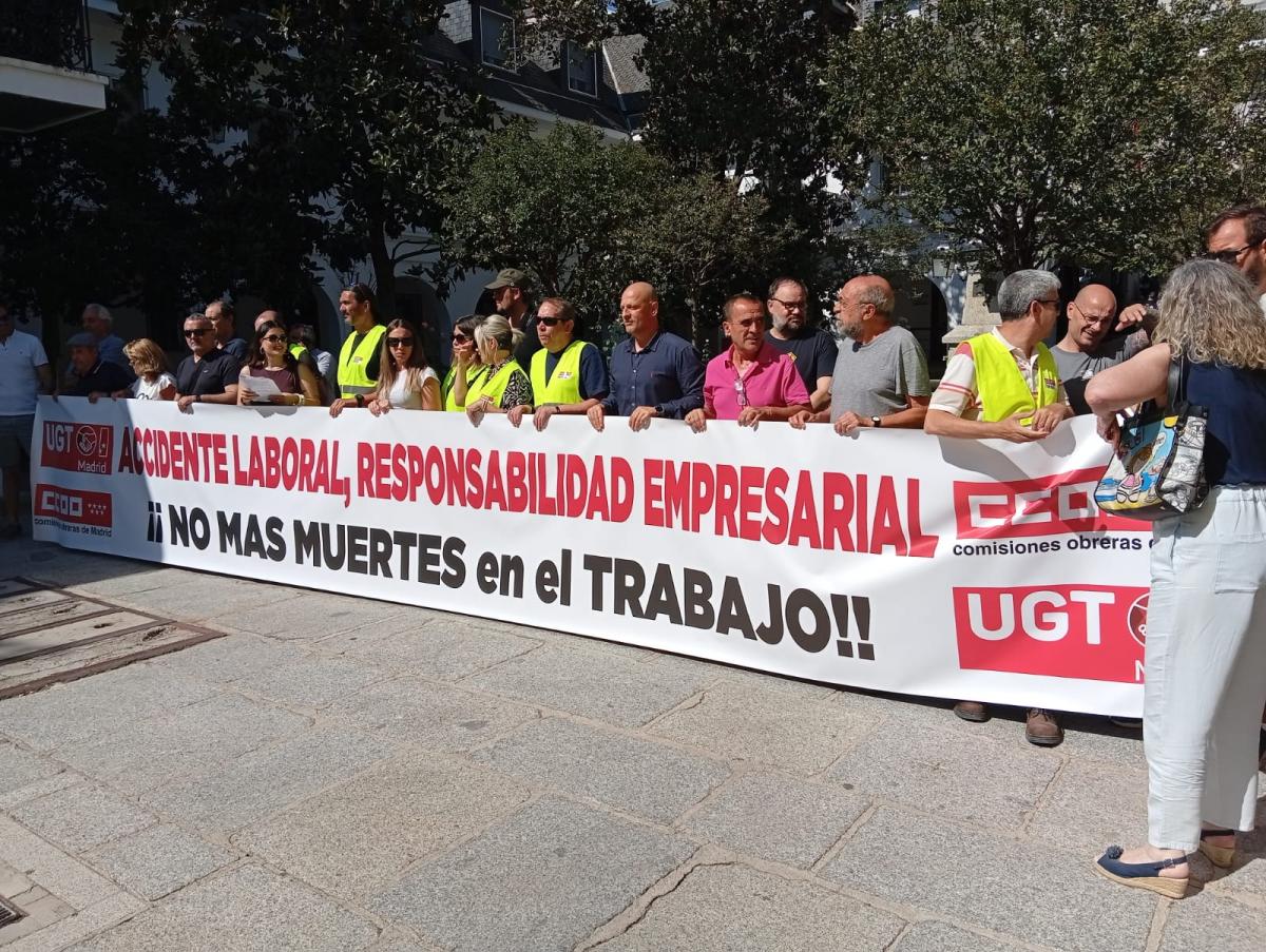 Concentración por accidente laboral mortal en Majadahonada.