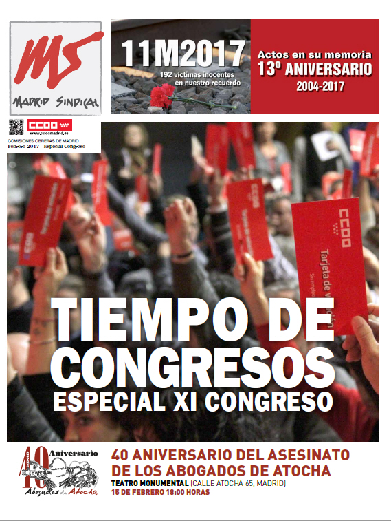 Portada Madrid Sindical especial Congreso, febrero 2017