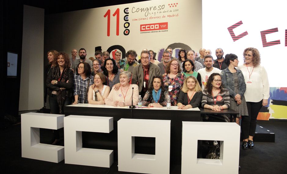 Ejecutiva saliente del 11 Congreso de CCOO Madrid