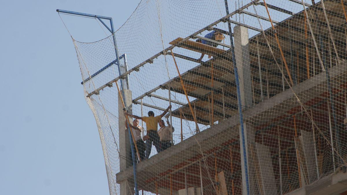 Trabajadores de la construcci�n en Madrid