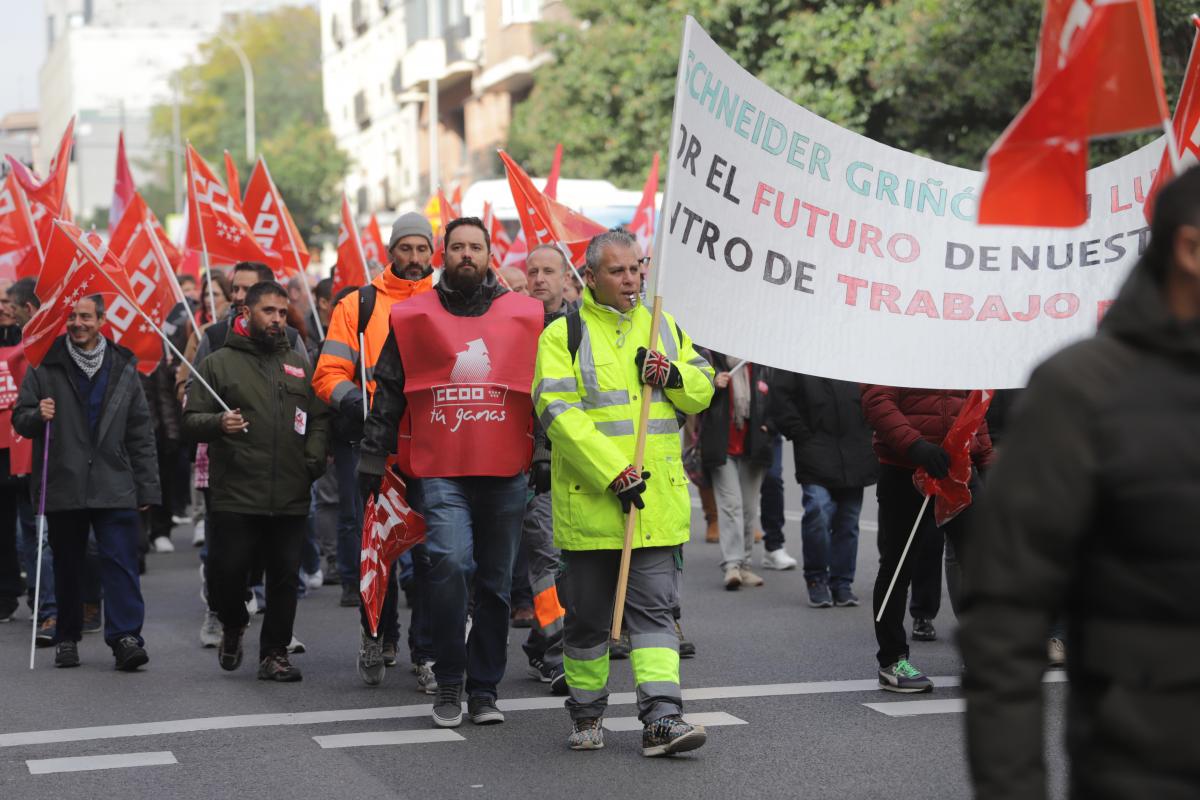 Manifestación de la plantilla de Schneider en Madrid el pasado mes de noviembre de 2023