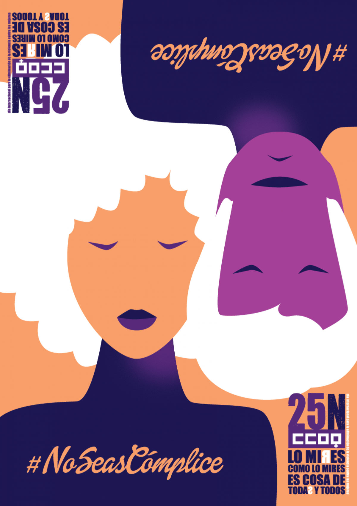 Cartel de la campaña de CCOO 25N