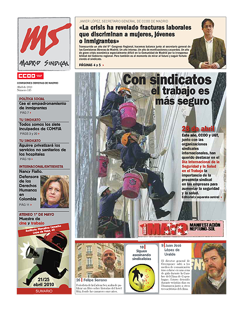 Madrid Sindical, nº 145 Abril 2010