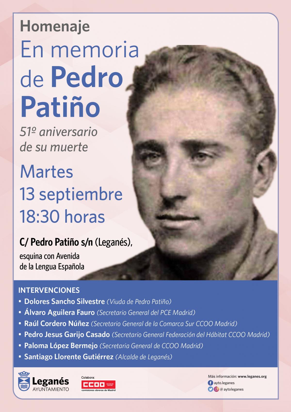 Cartel Pedro Patiño Leganés